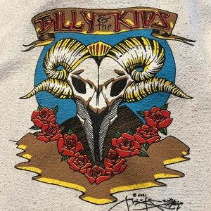 Rare Billy & the Kids Red Rocks 100% Cotton Blanket Nubby Hoodie Size M Bolt